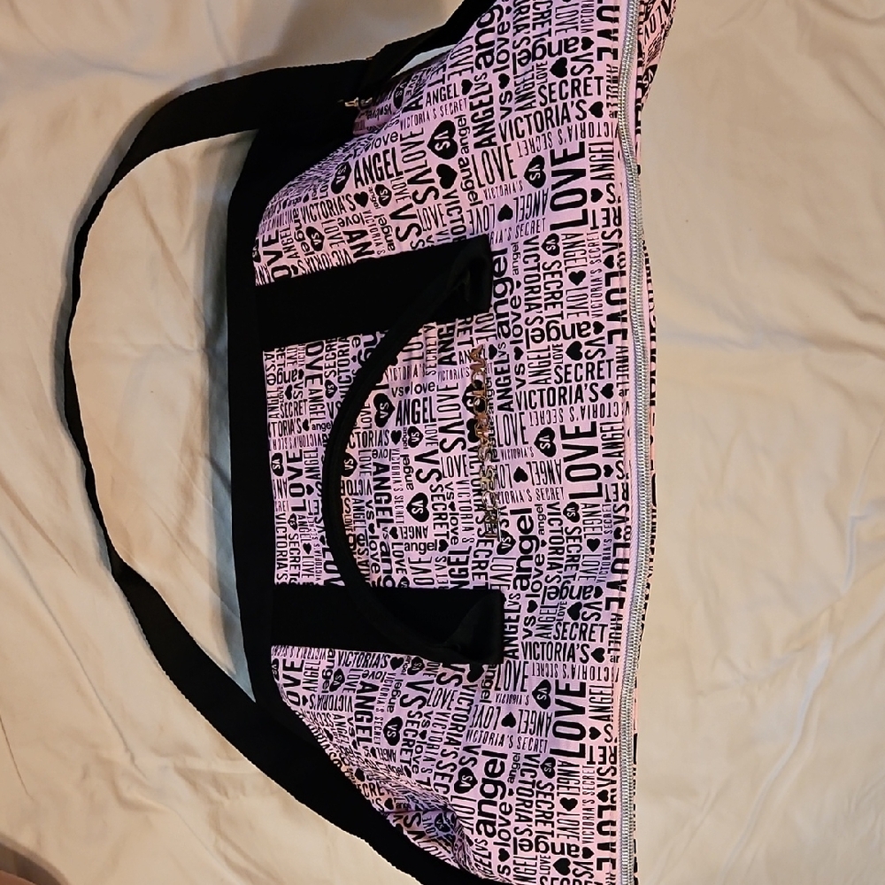 Victoria's Secret Black and Pink Travel Bag